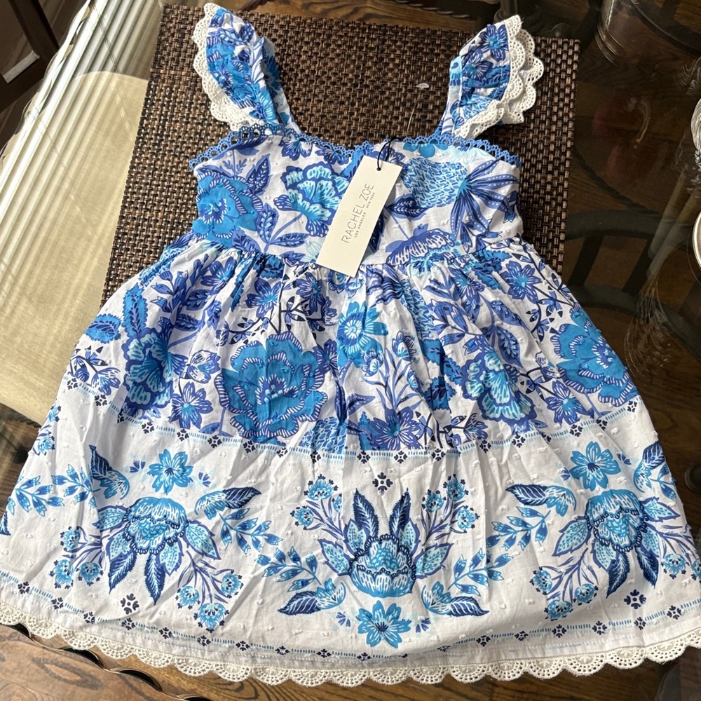 Rachel Zoe Blue and White Lace Dress